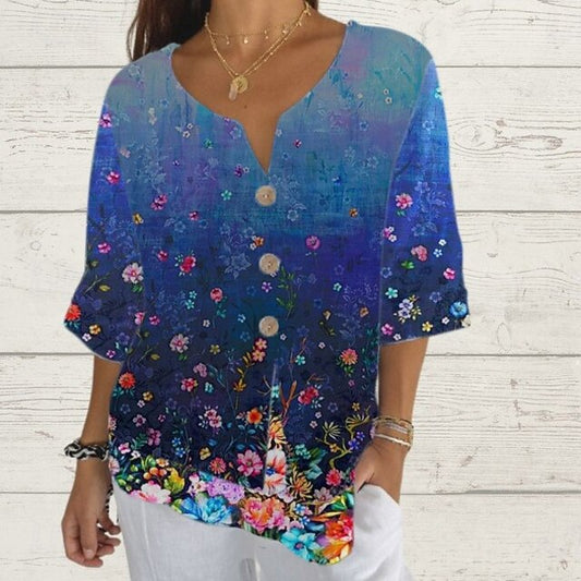 Women's Shirt Summer Tops Print Floral Graphic Classic