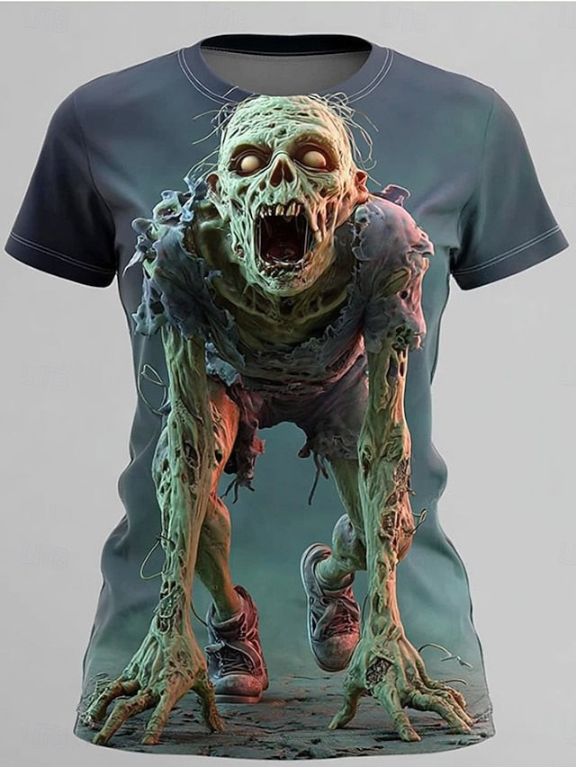 Women's T Shirt Skulls Graphic Vintage Stylish Casual Short