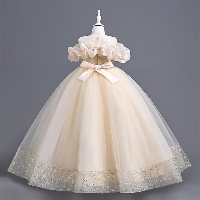 Solid Girl Color 3D Dress Party Flower Girls'