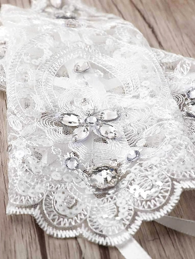 Lace Gloves – with Accessories Bridal Elegant Pearls Wedding