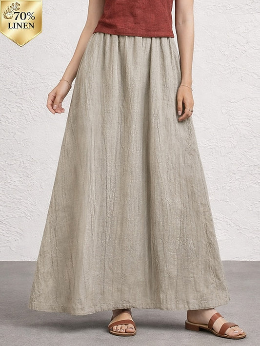70% Linen Women's Linen Skirts Cotton Linen Skirts Casual