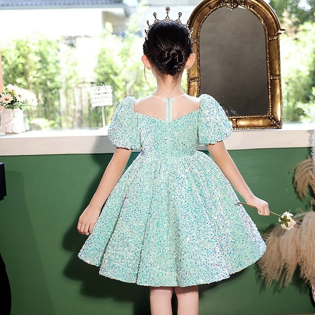 Dress Sleeve Summer Short Girls' Spring 3D Wedding colour