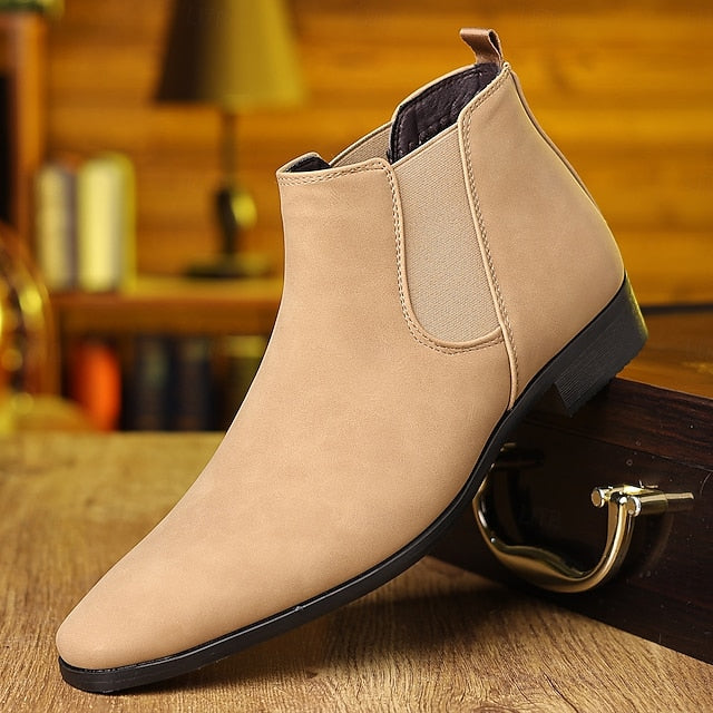 for Ankle Boots- Casual Chelsea Business Men's Boots
