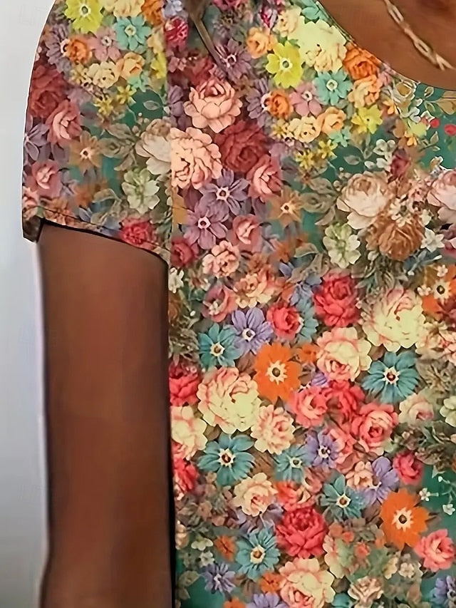 Women's T Shirt Summer Tops Print Floral Graphic Classic