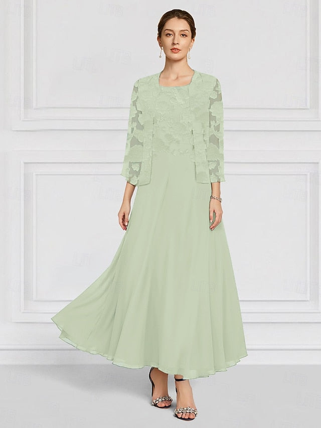 Two SkyBurnt of Lace the Bride A-Line Out Floral Piece Mother