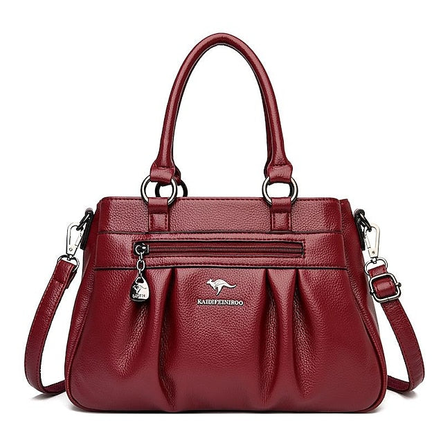 PU Women's Leather Daily Handbag Holiday Boston Bag Zipper