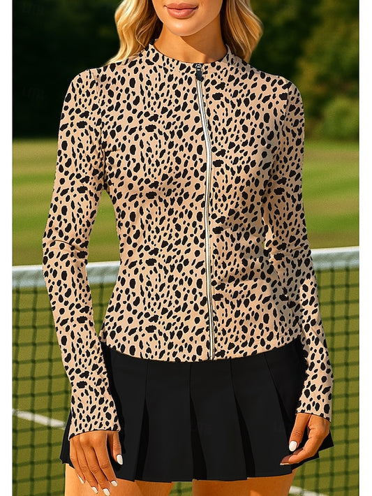 Women's Animal Leopard Tops Sport Shirt Tennis Shirt Tennis