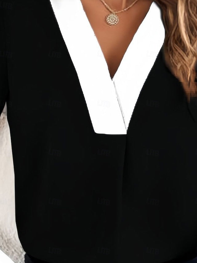 Women's Shirt Modern Long Sleeve Regular Tops Shirt Collar