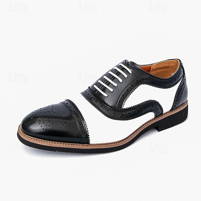Oxford with Brown White and Brogue Classic Men's Shoes