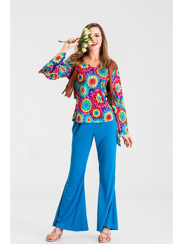 Retro Vintage 1960s Hippie Outfits Prom Dress Hippie Fancy Dress