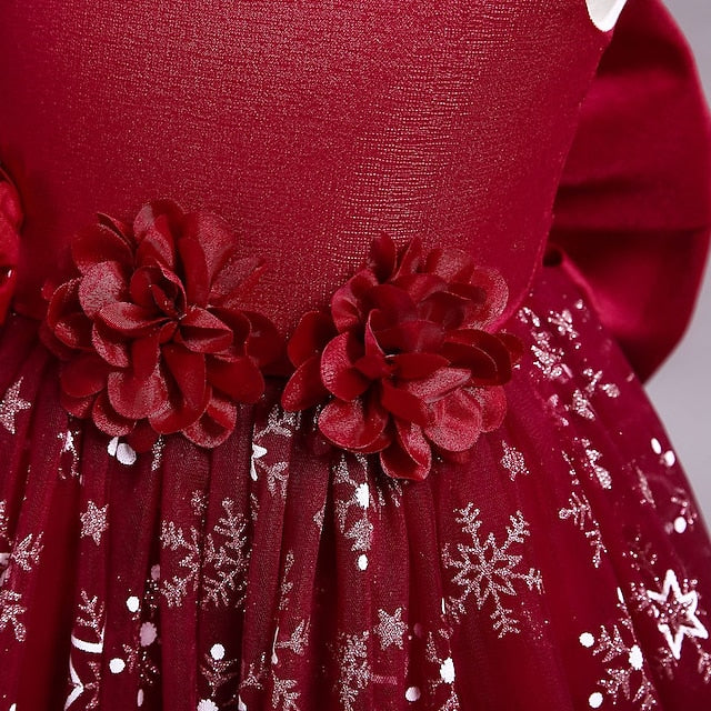 Dress Kids Flower Party Little Girls' Line A Wedding