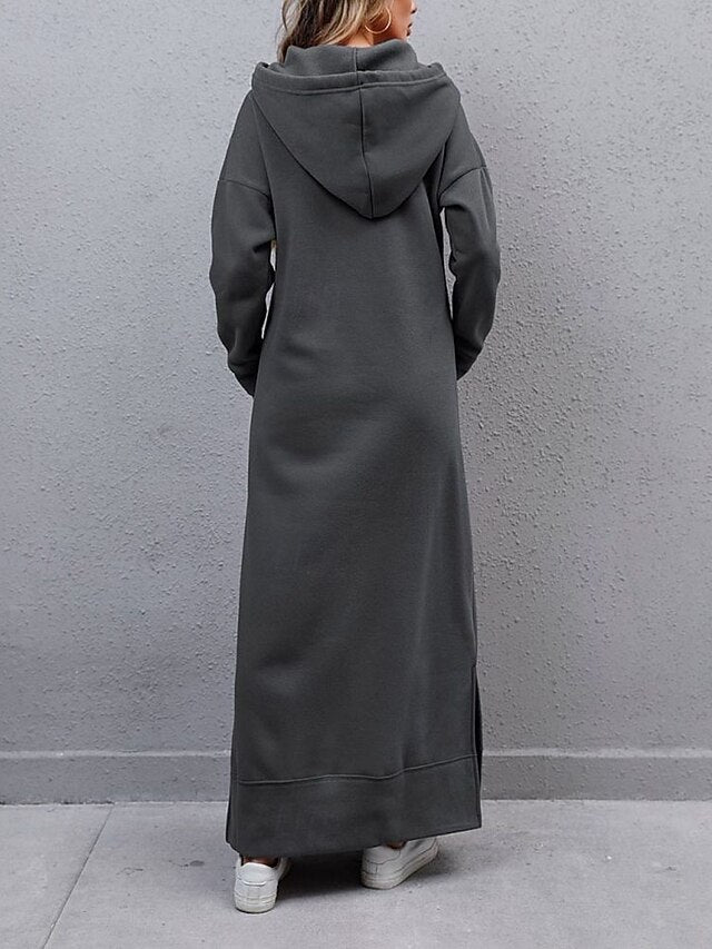 Women's Midi Dress Hoodie Dress Fashion Modern Daily Office