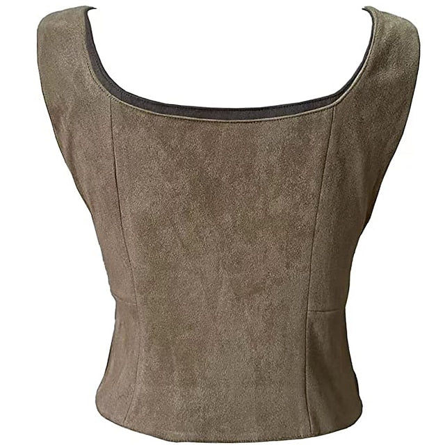 Pirate Viking Retro Vintage Medieval Renaissance Suede Vest