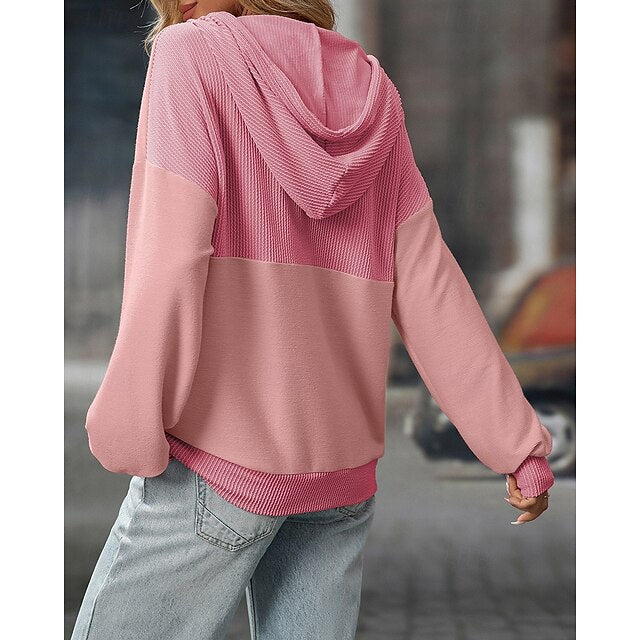 Women's Pullover Sweatshirt Casual Hoodies Drawstring with