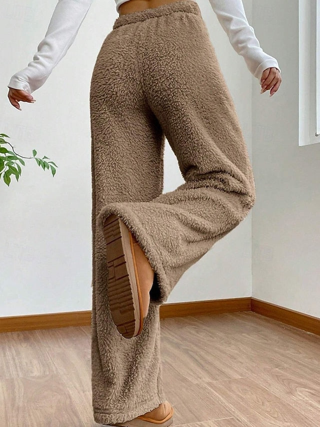 Women's Culottes Wide Leg Chinos Casual Full Length Mid