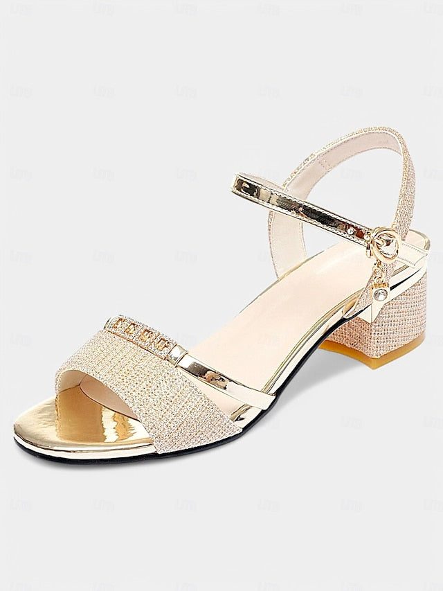 Rhinestone for Shoes Sandals - Elegant Heeled Women Silver
