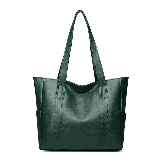 Tasche Schwarz – Große Kunstleder Damen Tote Stilvoll