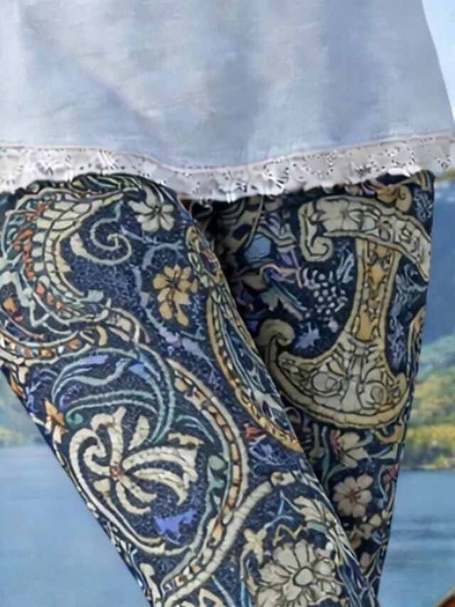 Women's Leggings Vacation Vintage Basic Capris High Waist