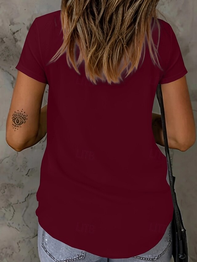 Women's T Shirt Tee Top Lace Plain Fashion Stylish Classic