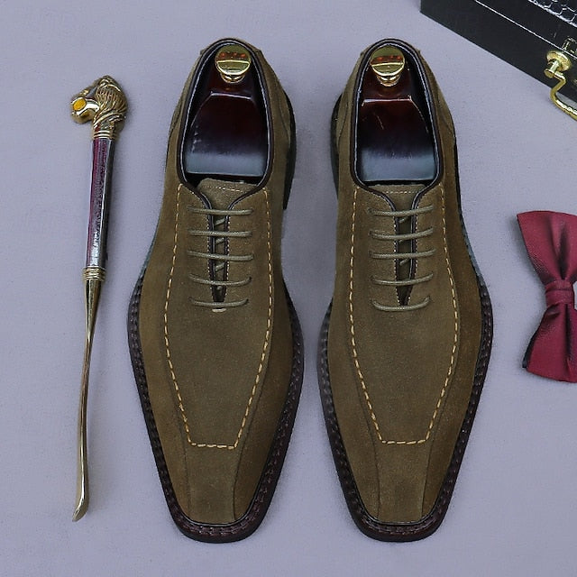 Shoes Genuine Leather Men's - Suede Cowhide Classic Derby
