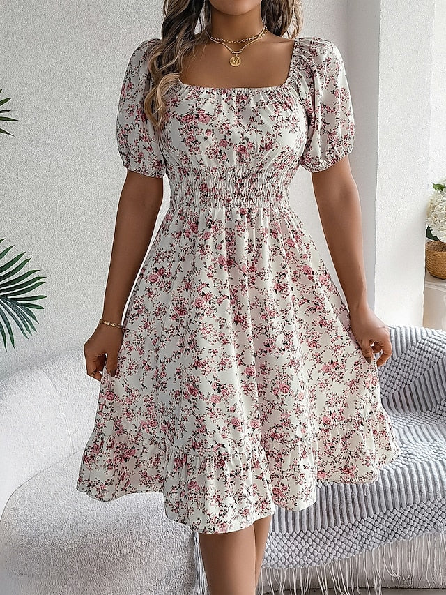 Women's Midi Dress A Line Dress Milkmaid Dress Midi Dress