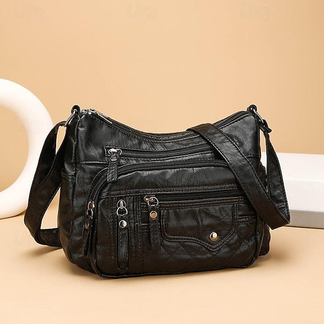 Leder Mehrere frauen mit Tasche Gesteppte Crossbody Faux