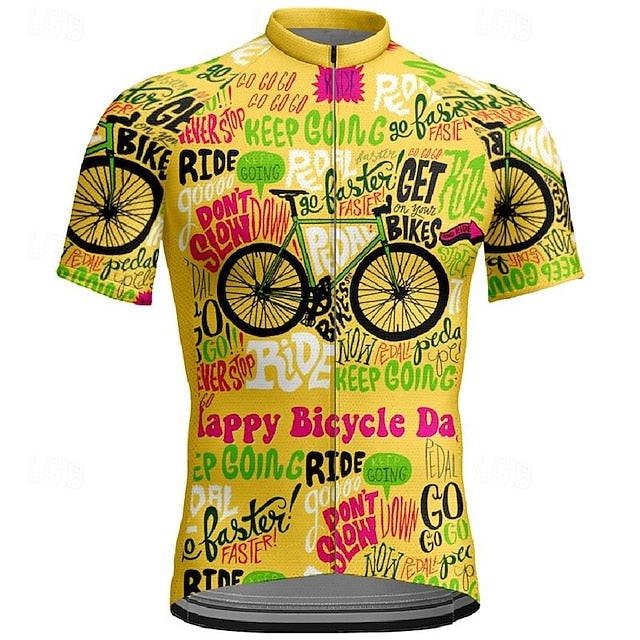Women's Cycling Jersey Letter & Number Short Sleeve
