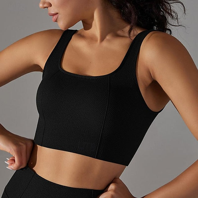 Women's Light Support Sports Bra Running Bra Open Back