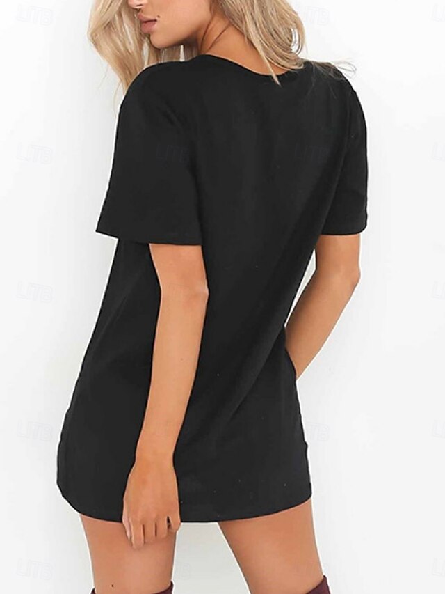 Women's Mini Dress T Shirt Dress Tee Dress Summer Dress