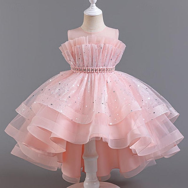Sequin Girl Dress Sleeveless Flower Girls' Party Kids