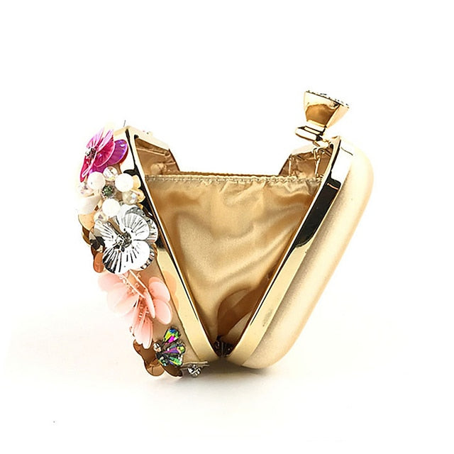 3D Floral Evening Clutch Women's Embellished Flower –