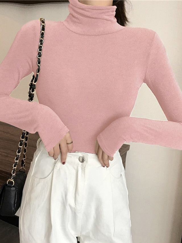 Women's Blouse Ruched Solid Color Stylish Casual Long