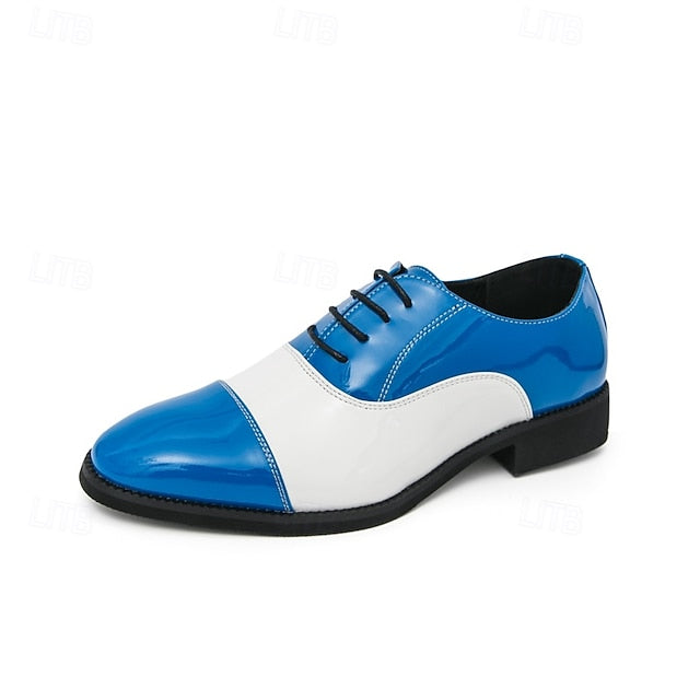 Red White Oxford Men's and Patent Shoes Leather –