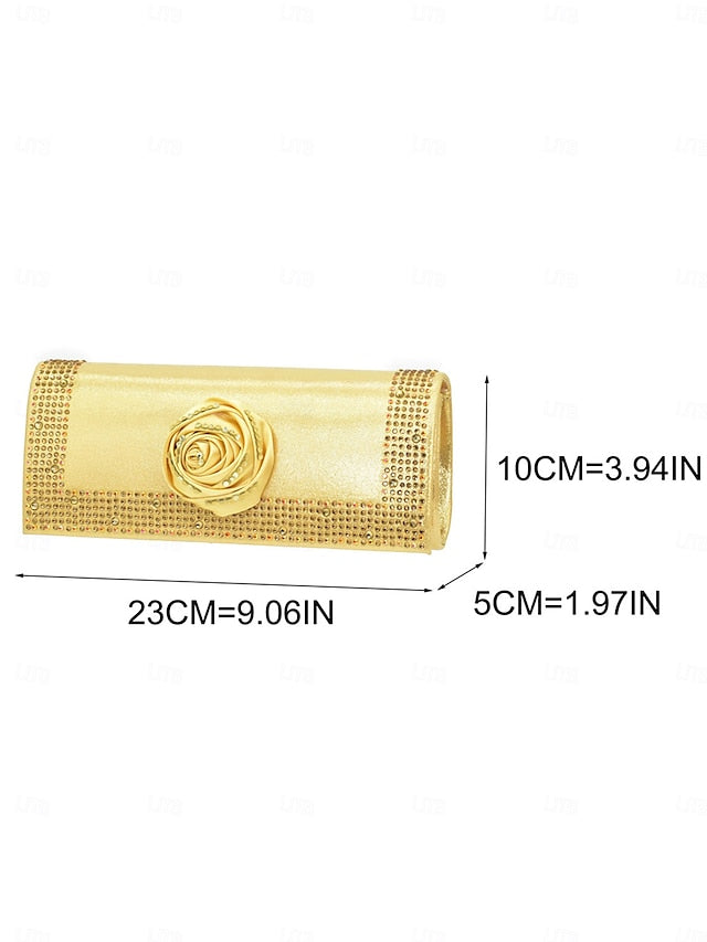 Clutch Set and Women's Slingback - Heels Gold Matching