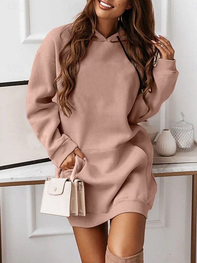 Women's Mini Dress Hoodie Dress Casual Dress Fashion Modern