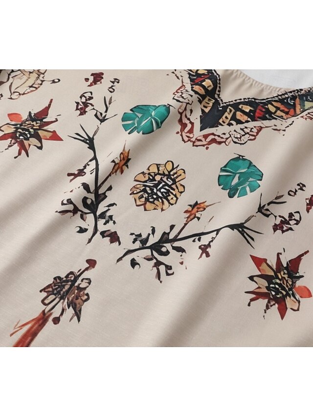Women's Western Blouse Boho Shirt Blouse Print Flower
