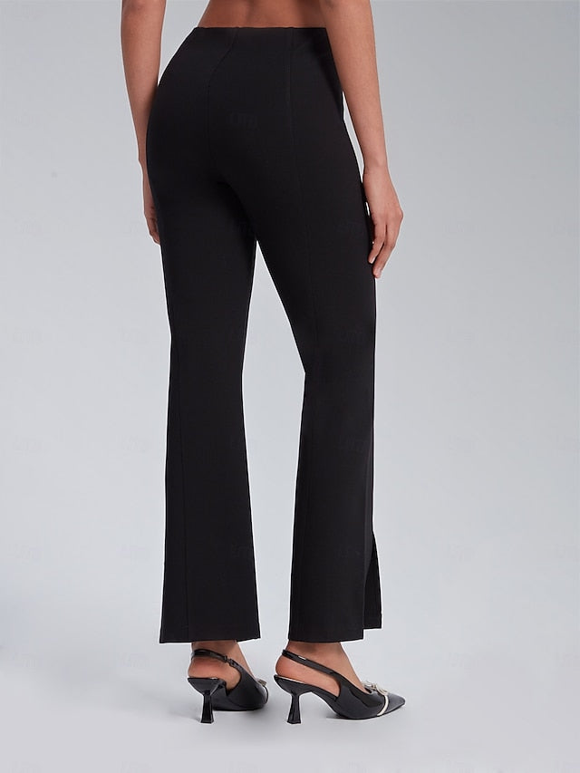 Women's Flare Full Length Stretchy High Waist Elegant