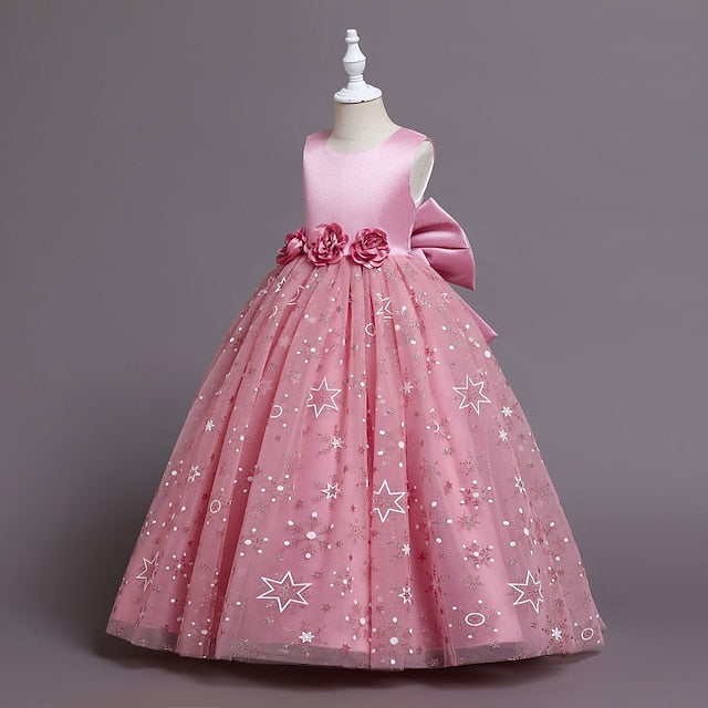 Dress Kids Flower Party Little Girls' Line A Wedding