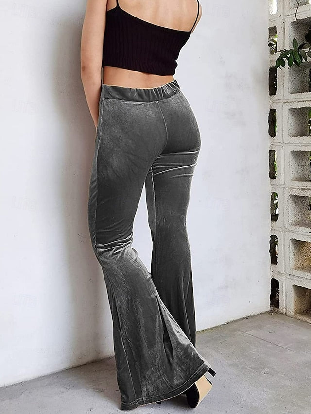 Women's Trousers Flared Pants Casual Pants Vacation Fashion