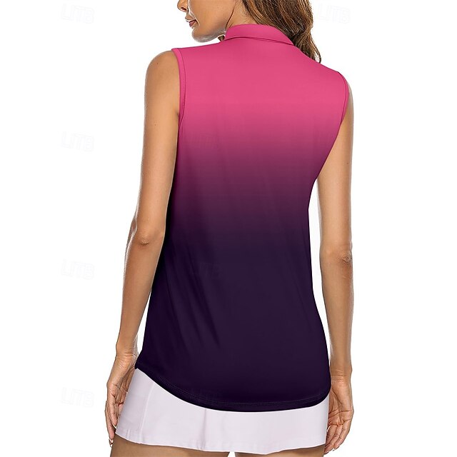 Women's Gradient Sport Shirt Golf Polo Shirt Tennis Shirt