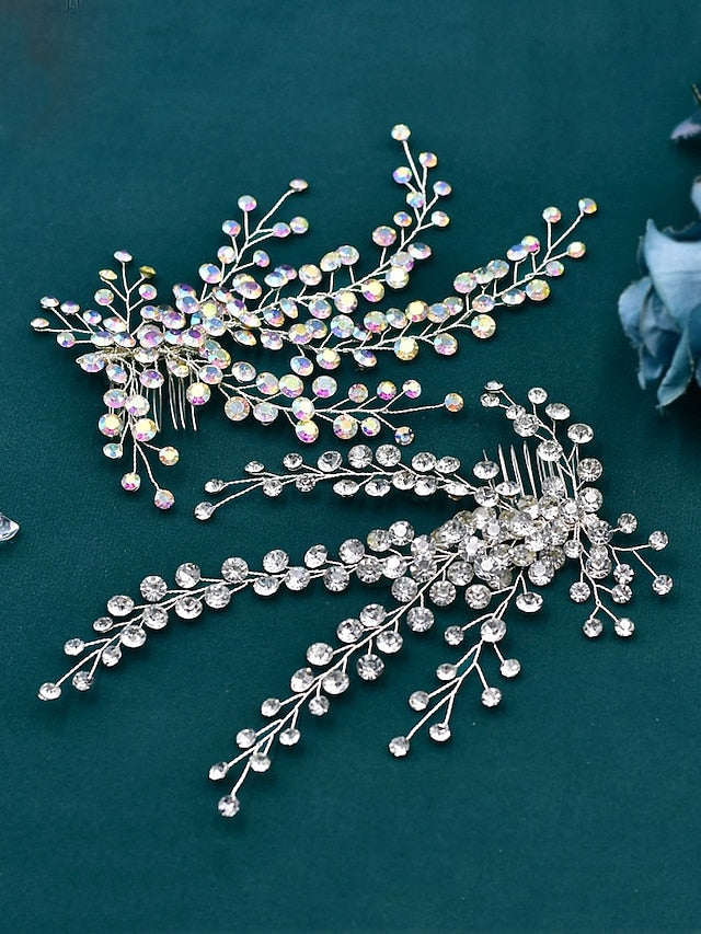 Flower Elegant Hair Bridal and – Crystal Rhinestone Accessory