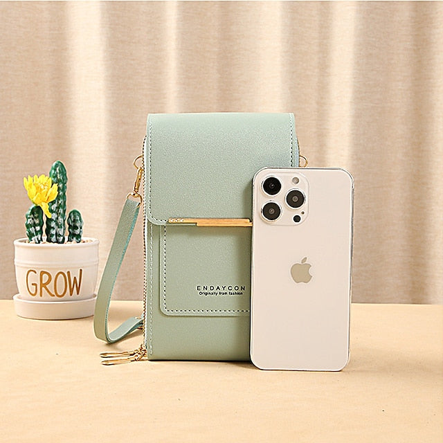 Sac à bandoulière pour téléphone portable, portefeuille pour femme, porte-monnaie
