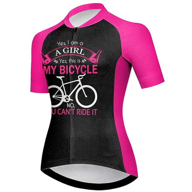 Women's Cycling Jersey Graphic Letter & Number Funny