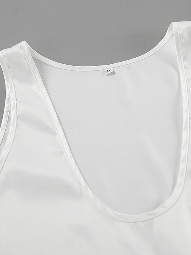 Women's Shirt Elegant Dressy Satin Top Solid Color Stylish