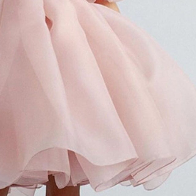 Party Dress Color Flower Solid Girl Kids Girls'