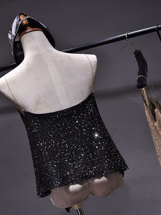 Women's Blouse Sequin Tops Camisole Tank Top Sequins