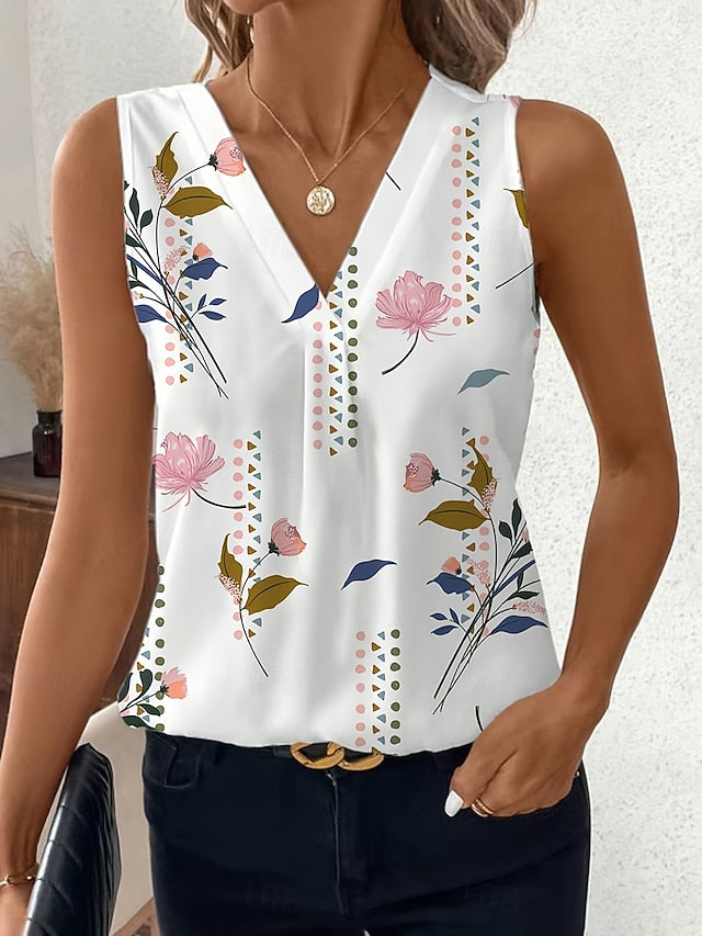 Women's Tank Top Floral Graphic Plants Elegant Vintage