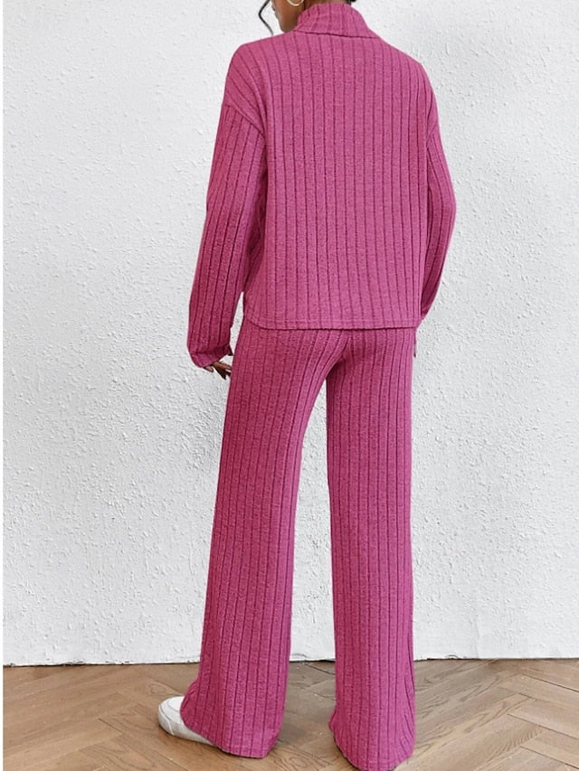 Women's Two Piece Sets Pants Sets Bolero Top Long Sleeve