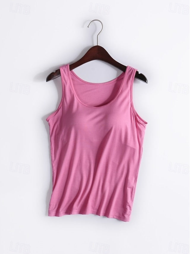 Women's Camisole Tank Top Solid Color Daily Basic Casual