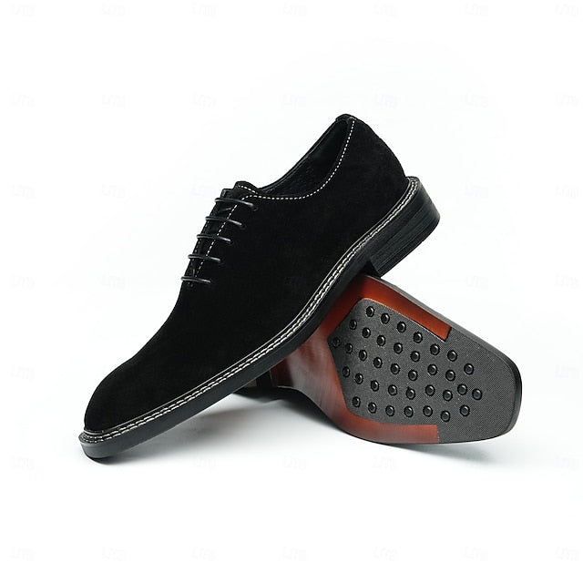 - Leather Suede Cowhide Oxford Genuine Shoes Men's
